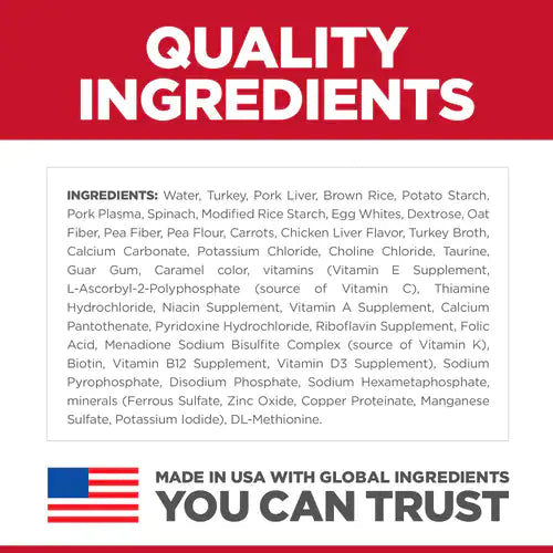 Hill's Science Diet Adult Wet Cat Food, Turkey & Liver (2.8 oz x 24 pouches)