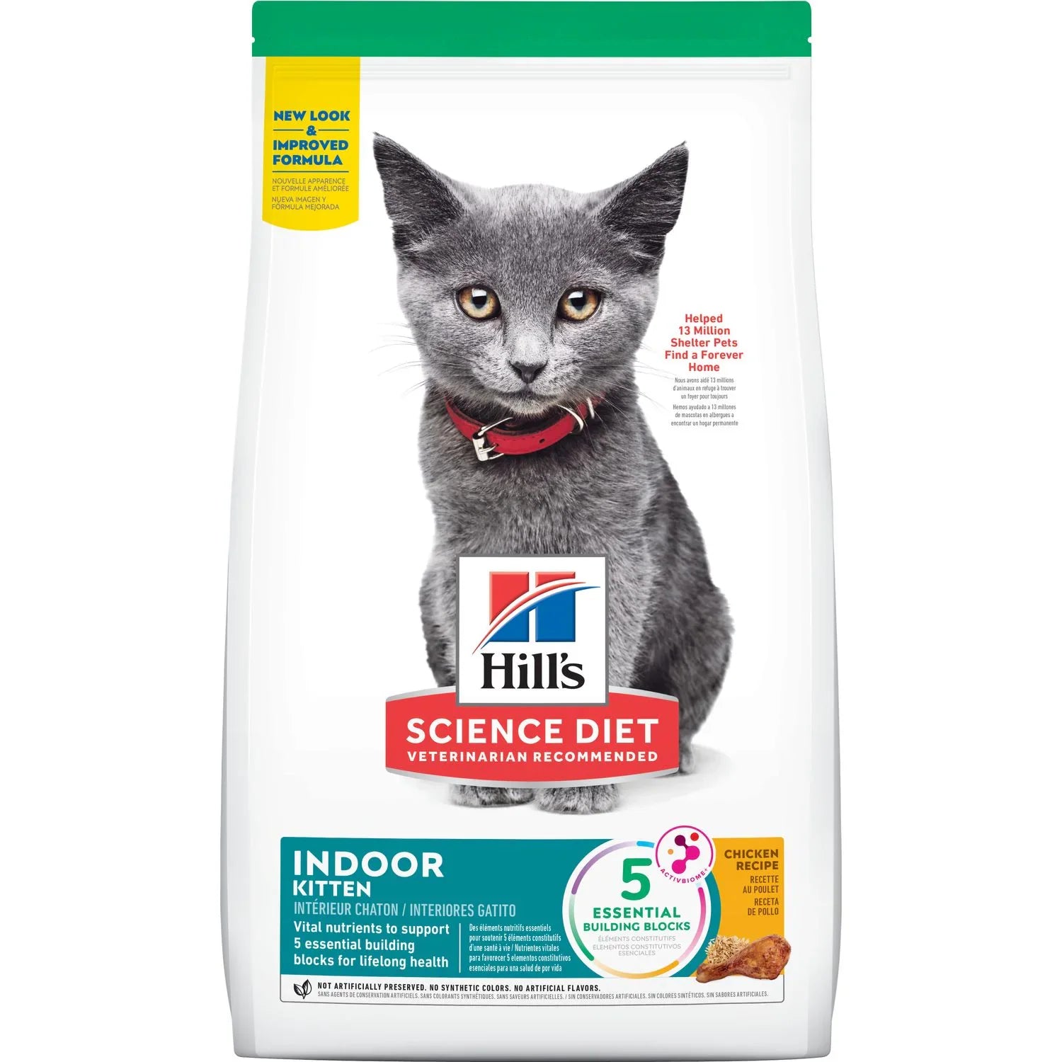 Hill's Science Diet Kitten Indoor Dry Cat Food, Chicken Recipe (7 lb)