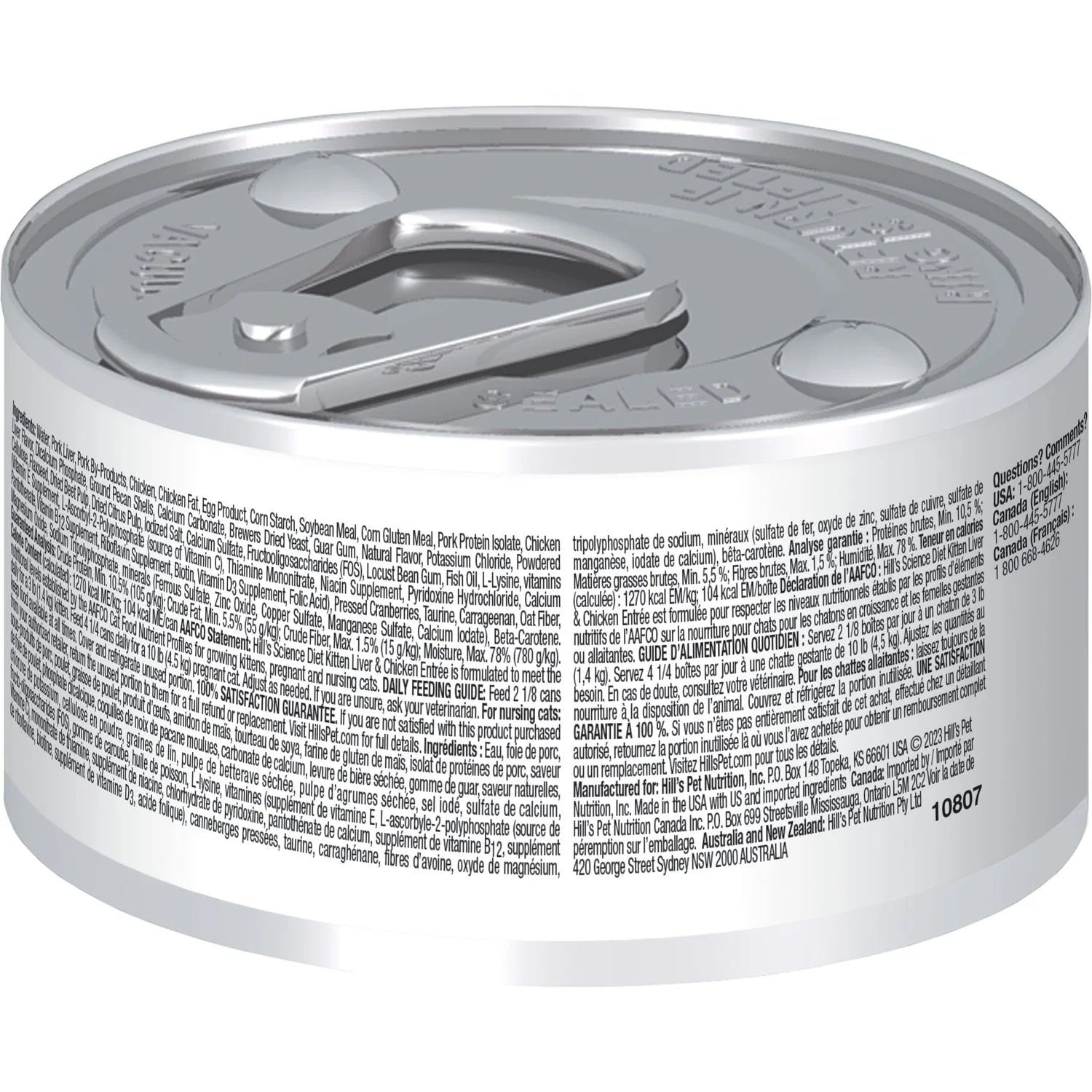 Hill's Science Diet Kitten Canned Cat Food, Liver & Chicken Entrée (5.5 oz x 24 cans)